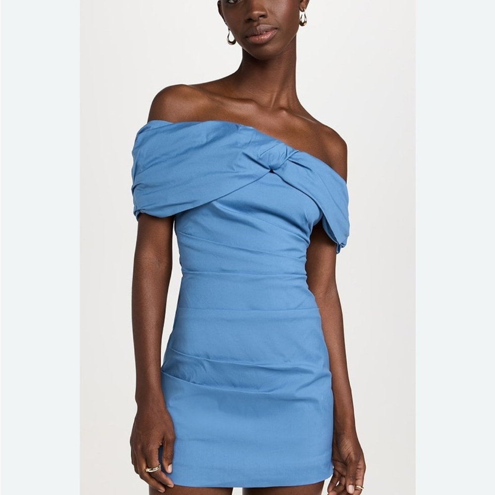SIR. Blue Off-Shoulder Dress